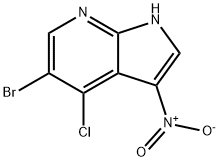 5-溴-4-氯-3-硝基-1H吡咯并[2,3-B]吡啶 结构式