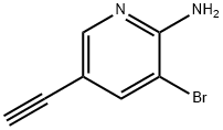 3-溴-5-乙炔基吡啶2-胺 结构式