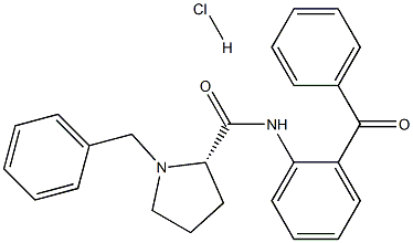 (S)-N-(2-苯甲酰基苯基)-1-苄基吡咯烷-2-甲酰胺盐酸盐 结构式