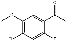 1-(4-Chloro-2-fluoro-5-methoxy-phenyl)-ethanone 结构式