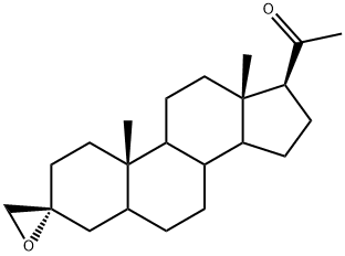 1-((2R,10S,13S,17S)-10,13-二甲基十六氢螺[环戊二烯并[A]菲并-3,2-噁丙环]-17-基)乙酮 结构式