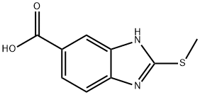 2(甲硫基)-1H-苯并咪唑-6-羧酸 结构式