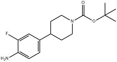 TERT-BUTYL 4-(4-AMINO-3-FLUOROPHENYL)PIPERIDINE-1-CARBOXYLATE 结构式