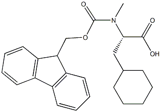 (S)-N-FMOC-N-甲基-2-氨基-3-环己基丙酸 结构式