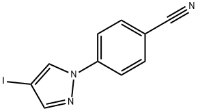 4-(4-碘-1H-吡唑-1-基)苯甲腈 结构式