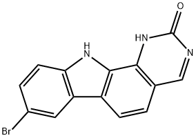 2H-嘧啶并[4,5-A]咔唑-2-酮,1,11-二氢-8-溴- 结构式