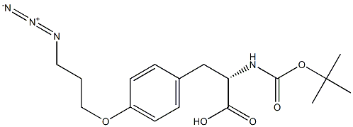 N-Boc-O-(3-azidopropyl)-L-tyrosine 结构式