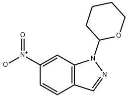 6-硝基-1-(四氢-2H-吡喃-2-基)-1H-吲唑 结构式