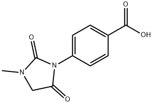 4-(3-methyl-2,5-dioxoimidazolidin-1-yl)benzoic acid 结构式
