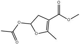 5-(acetyloxy)-4,5-dihydro-2-methyl-3-Furancarboxylic acid, methyl ester 结构式