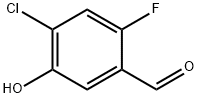 4-Chloro-2-fluoro-5-hydroxy-benzaldehyde 结构式