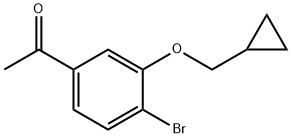 1-[4-bromo-3-(cyclopropylmethoxy)phenyl]ethanone 结构式