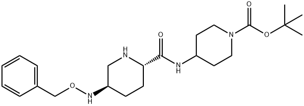 4-(((2S,5R)-5-(苄氧氨基)哌啶-2-羧酰胺基)哌啶-1-羧酸叔丁酯4-羧酸叔丁酯 结构式