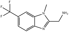 [1-methyl-6-(trifluoromethyl)-1H-1,3-benzodiazol-2-yl]methanamine 结构式