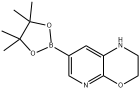 2,3-二氢-1H-吡啶[2,3-B][1,4]恶嗪-7-硼酸频哪醇酯 结构式