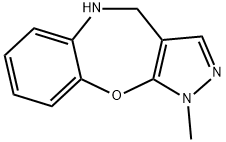1-methyl-4,5-dihydro-1H-benzo[b]pyrazolo[4,3-f][1,4]oxazepine 结构式