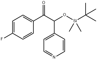 2-(tert-butyldimethyl-silyloxy)-1-(4-fluorophenyl)-2-pyridin-4-yl-ethanone 结构式