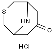 3-thia-9-azabicyclo[3.3.1]nonan-7-one hydrochloride 结构式