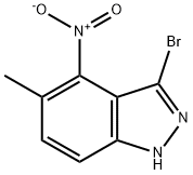 3-bromo-5-methyl-4-nitro-1H-indazole 结构式