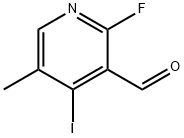 2-氟-4-碘-5-甲基-3-吡啶甲醛 结构式