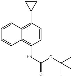 叔丁基(4-环丙基萘-1-基)氨基甲酸叔丁酯 结构式