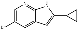 5-bromo-2-cyclopropyl-1H-pyrrolo[2,3-b]pyridine 结构式