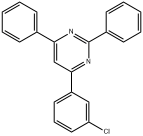 4-(3-氯苯基)-2,6-二苯基嘧啶 结构式