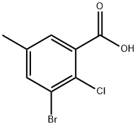 3-溴-2-氯-5-甲基苯甲酸 结构式