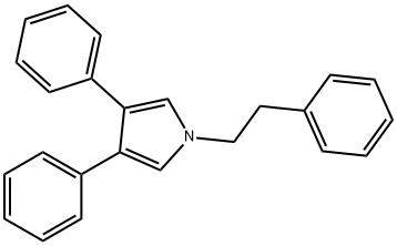 1-苯乙基-3,4-二苯基-1H-吡咯 结构式
