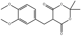 5-(3,4-dimethoxybenzyl)-2,2-dimethyl-1,3-dioxane-4,6-dione 结构式