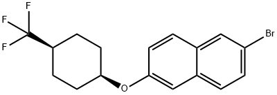 2-Bromo-6-(4-trifluoromethyl-cyclohexyloxy)-naphthalene 结构式