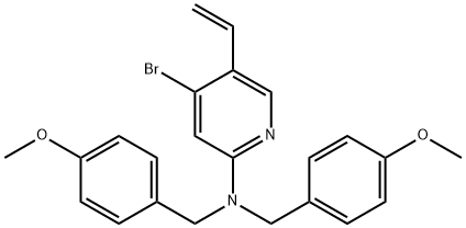 (4-bromo-5-vinyl-pyridin-2-yl)-bis-(4-methoxy-benzyl)-amine 结构式