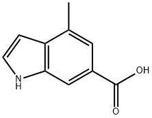 4-methyl-1H-indole-6-carboxylic acid 结构式