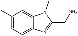 (1,6-dimethyl-1H-1,3-benzodiazol-2-yl)methanamine 结构式