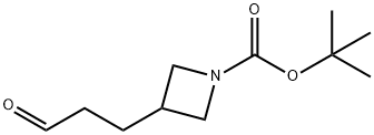 3-(3-氧代丙基)氮杂环丁烷-1-羧酸叔丁酯 结构式