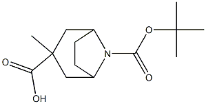 ENDO-8-AZABICYCLO[3.2.1]OCTANE-3,8-DICARBOXYLIC ACID, 8-(1,1-DIMETHYLETHYL) 3-METHYL ESTER 结构式