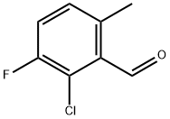 2-chloro-3-fluoro-6-methylbenzaldehyde 结构式