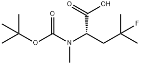 (S)-2-((叔丁氧基羰基)(甲基)氨基)-4-氟-4-甲基戊酸 结构式