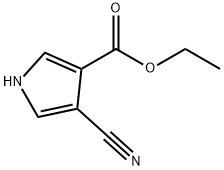 4-氰基-1H-吡咯-3-羧酸乙酯 结构式