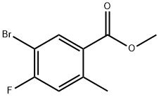 2-甲基-4-氟-5-溴苯甲酸甲酯 结构式