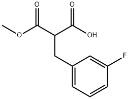 2-(3-fluorobenzyl)-3-methoxy-3-oxopropanoic acid 结构式