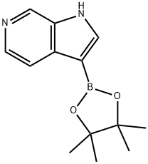 3-(4,4,5,5-四甲基-1,3,2-二氧硼烷-2-基)-1H-吡咯并[2,3-C]吡啶 结构式