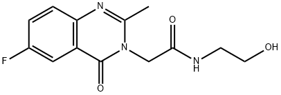 2-(6-fluoro-2-methyl-4-oxoquinazolin-3(4H)-yl)-N-(2-hydroxyethyl)acetamide 结构式