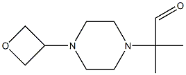 2-甲基-2-(4-氧杂环丁-3-基-哌嗪-1-基)丙醛 结构式