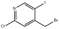 4-Bromomethyl-2-chloro-5-iodo-pyridine 结构式