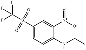 N-ethyl-2-nitro-4-((trifluoromethyl)sulfonyl)aniline 结构式