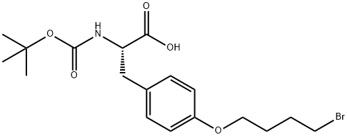 N-Boc-O-(4-bromobutyl)-L-tyrosine 结构式