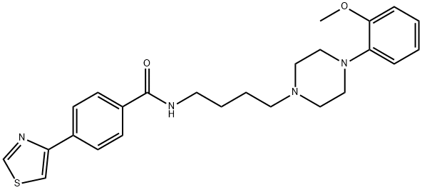 N-(4-(4-(2-Methoxyphenyl)piperazin-1-yl)butyl)-4-(thiazol-4-yl)benzamide 结构式