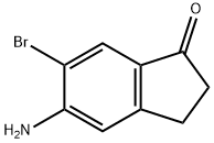 5-氨基-6-溴-2,3-二氢-1H-茚-1-酮 结构式