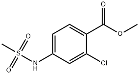 4-氨基(甲磺酰保护)-2-氯苯甲酸甲酯 结构式